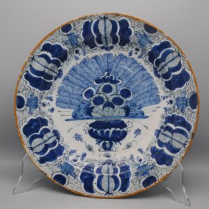 Delft 'Peacock' charger by The Claauw - second half 18th century
