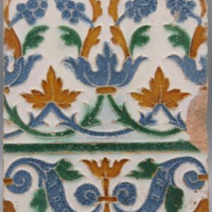 Azulejo, Arista y Cuenca - Spanish Moorish Mudejar Tile, Toledo 16th century