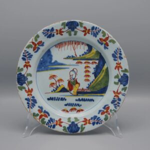 Lambeth London - English Delftware Chinoiserie Plate, mid 18th century