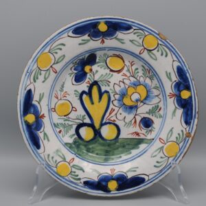 Delft - polychrome 'Boerendelft' plate - early 19th century