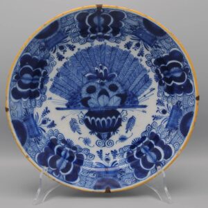 Delft 'Peacock' plate by The Claauw - second half 18th century