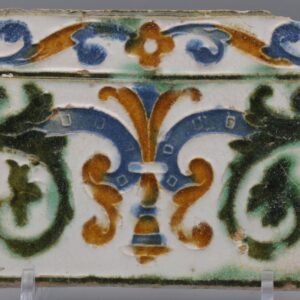 Spanish Moorish Mudejar Tile, Azulejo, Arista y Cuenca - Toledo 16th century