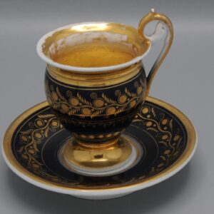 Cup and saucer Biedermeier, early 19th century