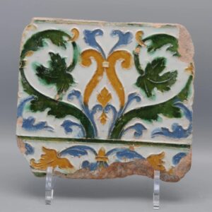 Spanish Moorish Mudejar Tile, Azulejo, Arista y Cuenca - Toledo 16th century