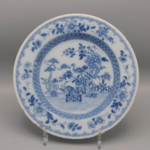 Liverpool (?) - English Delftware Chinoiserie Plate, mid 18th century