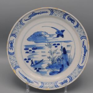 Delft chinoiserie plate, 18th century