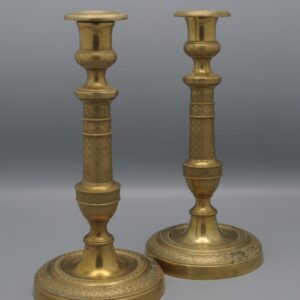 Charles X - Pair of Gilt Candlesticks , first half 19th century