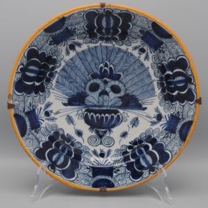 Delft 'Peacock' plate by Quirinus Mesch - second half 18th century