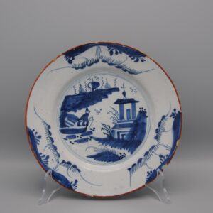 Delft chinoiserie plate - Mid 18th century