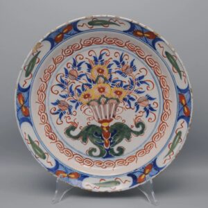 Delft polychrome charger - mid 18th century