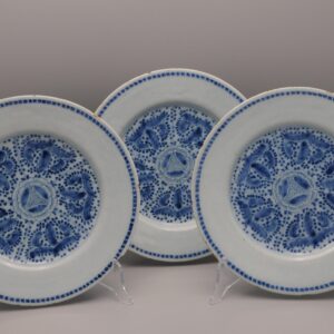 Dutch Delft - pair of Neoclassical Delft plates ca 1800