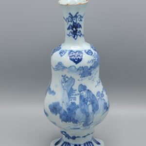 Delft - octagonal kalbas shaped vase, late 17th century