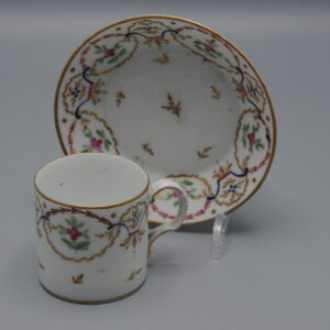 Porcelaine de Paris - Coffee cup and saucer 'Litron', late 18th century