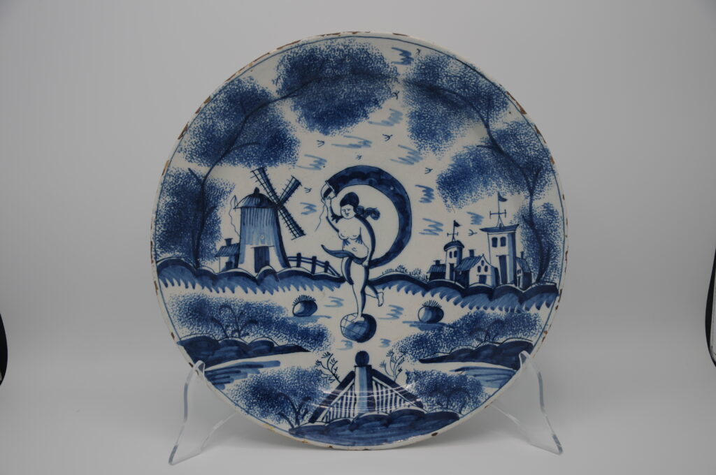 Delft - Blue and White Charger with Fortuna - mid 18th century