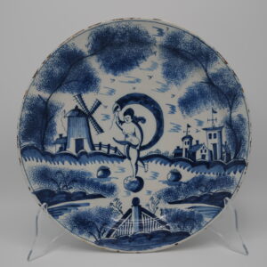 Delft - Blue and White Charger with Fortuna - mid 18th century