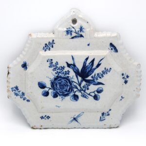 Delft - Blue and White Plaque with floral decor, mid 18th century