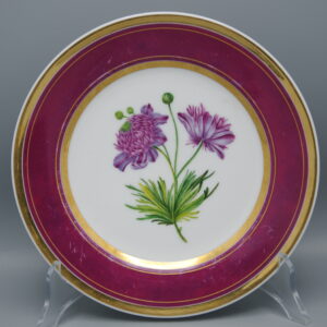 Porcelaine de Paris, Manufacture Neppel – Set of 9 floral plates, early 19th century