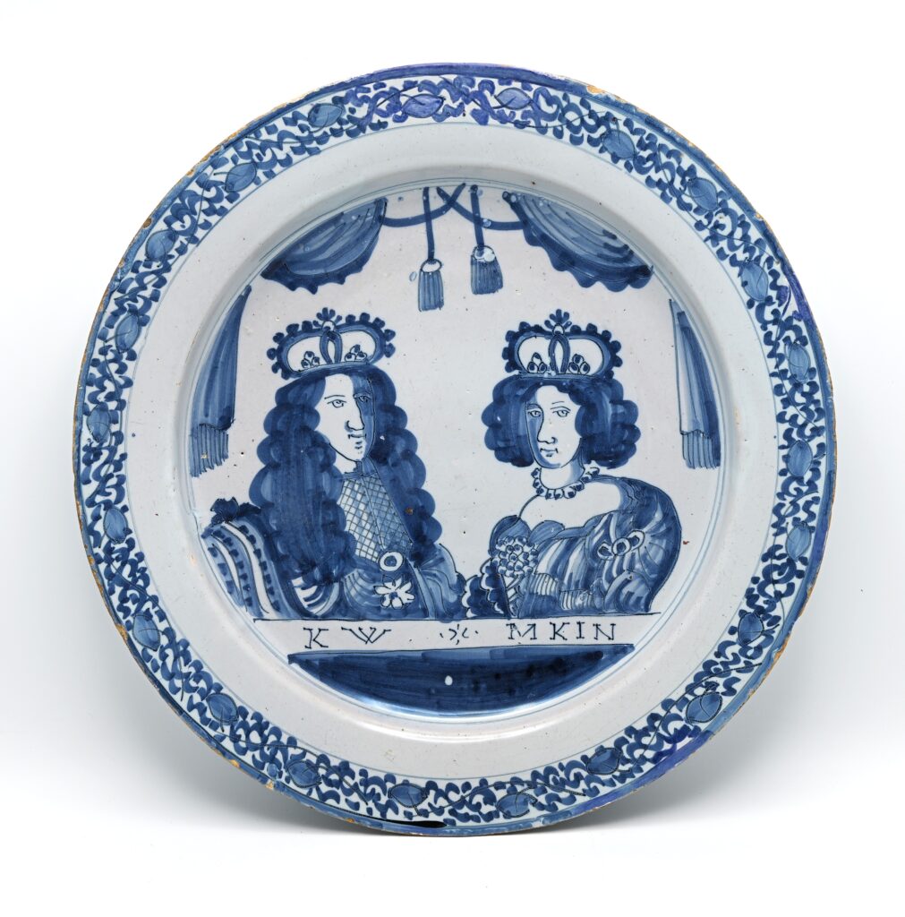 Coronation Charger of William III and Mary II Delft, circa 1689–1690