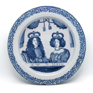 Coronation Charger of William III and Mary II Delft, circa 1689–1690