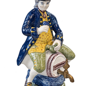 A Polychrome Delftware ‘Bobbejak’ Figural Cistern, ca 1760